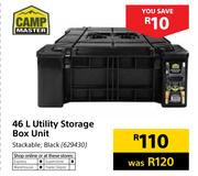 Campmaster 46Ltr Utility Storage Box Unit Black