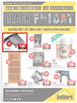 Builders : Black Friday (24 Nov 2017) - In Store Only, page 1
