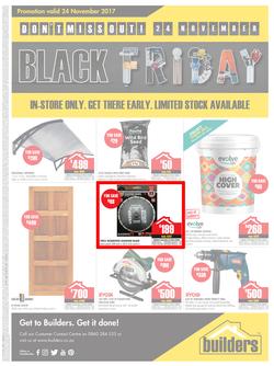Builders : Black Friday (24 Nov 2017) - In Store Only, page 1