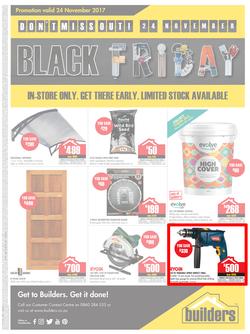 Builders : Black Friday (24 Nov 2017) - In Store Only, page 1