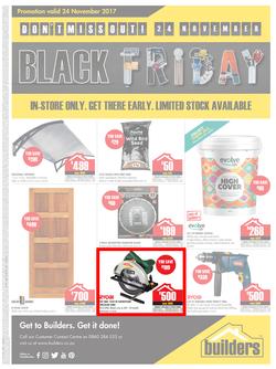 Builders : Black Friday (24 Nov 2017) - In Store Only, page 1