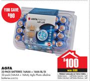Agfa 32 Pack Batteries 16AAA + 16AA BL/SI