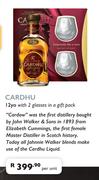 Cardhu 12 YO With 2 Glasses In A Gift Pack-Per Unit