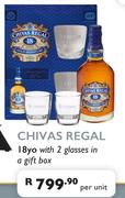 Chivas Regal 18 YO With 2 Glasses In A Gift Box-Per Unit