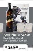 Johnnie Walker Double Black Label With 2 Glasses In A Gift Box-Per Unit