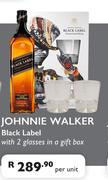 Johnnie Walker Black Label With 2 Glasses In A Gift Box-Per Unit