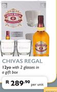 Chivas Regal 12 YO With 2 Glasses In A Gift Box-Per Unit