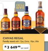 Chivas Regal Family Stand With 12yo, Extra, 18yo, Ultis-Per Stand