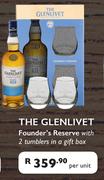 The Glenlivet Founder's Reserve With 2 Tumblers In A Gift Box-Per Unit