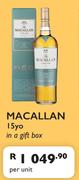 Macallan 15yo In A Gift Box-Per Unit