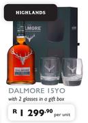 Dalmore 15yo With 2 Glasses In A Gift Box-Per Unit