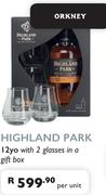 Highland Park 12yo With 2 Glasses In A Gift Box-Per Unit