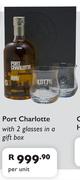 Port Charlotte With 2 Glasses In A Gift Box-Per Unit