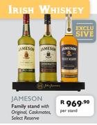 Jameson Family Stand With Original, Caskmates, Select Reserve-Per Stand