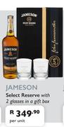 Jameson Select Reserve With 2 Glasses In A Gift Box-Per Unit