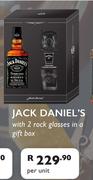 Jack Daniel's With 2 Rock Glasses In A Gift Box-Per Unit