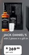 Jack Daniel's With 2 Gllasses In A Gift Tin-Per Unit