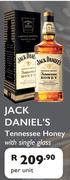 Jack Daniel's Tennessee Honey With Single Glass-Per Unit