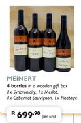 Meinert 4 Bottles In A Wooden Gift Box-Per Unit