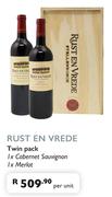 Rust En Vrede Twin Pack 1 x Cabernet Sauvignon, 1 x Merlot-Per Unit