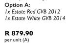 Vergelegen Twin Pack In A Gift Box 1 x Estate Red GVB 2012,1 x Estate White GVB 2014-Per Unit