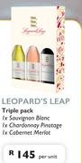 Leopard's Leap Triple Pack 1xSauvignon Blanc,1xChardonnay Pinotage,1xCabernet Merlot-Per Unit