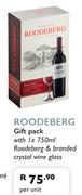 Roodeberg Gift Pack With 1 x 750ml Roodeberg & Branded Crystal Wine Glass-Per Unit