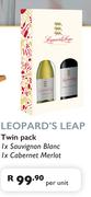 Leopard's Leap Twin Pack 1 x sauvignon Blanc, 1 x Cabernet Merlot-Per Unit