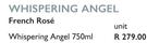 Whispering Angel French Rose-750ml Per Unit
