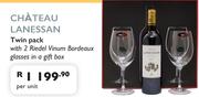 Chateau Lanessan Twin Pack With 2 Riedel Vinum Bordeaux Glasses In A Gift Box-Per Unit