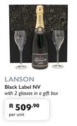 Lanson Black Label NV With 2 Glasses In A Gift Box-Per Unit