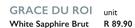 Grace Du Roi White Sapphire Brut-Per Unit