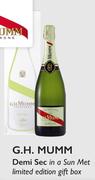G.H.Mumm Demi Sec In A Sun Met Limited Edition Gift Box-Per Unit