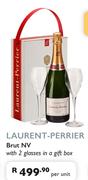 Laurent Perrier Brut NV With 2 Glasses In A Gift Box-Per Unit