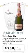 Graham Beck Brut Rose NV Buy A Case 6 & Receive A Complimentary Branded Ice Bucket-Per Case