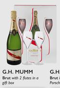G.H.Mumm Brut With 2 Flutes In A Gift Box-6 Per Case