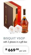 Bisquit VSOP With 2 Glasses In A Gift Box-Per Unit