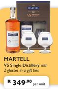 Martell Vs Single Distillery With 2 Glasses In A Gift Box-Per Unit