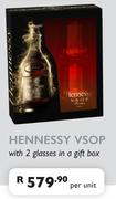 Hennessy VSOP With 2 Glasses In A Gift Box-Per Unit