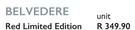 Belvedere Red Limited Edition-Per Unit