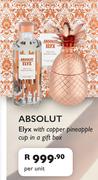 Absolut Elyx With Copper Pineapple Cup In A Gift Box-Per Unit