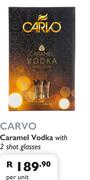 Carvo Caramel Vodka With 2 Shot Glasses-Per Unit
