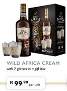 Wild Africa Cream With 2 Glasses In A Gift Box-Per Unit