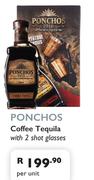 Ponchos Coffee Tequilla With 2 Shot Glasses-Per Unit