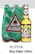 Alpha Dry Cider-24 x 340ml Per Case