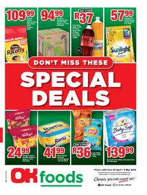 OK Foods Gauteng, Mpumalanga, Limpopo : Special Deals (24 April - 05 May 2024)