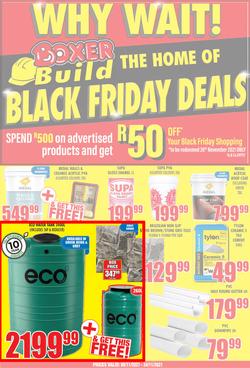 Boxer Super Store Eastern Cape : Build Black Friday Deals (08 November - 24 November 2021), page 1