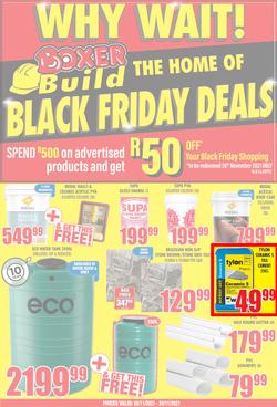Boxer Super Store Eastern Cape : Build Black Friday Deals (08 November - 24 November 2021), page 1
