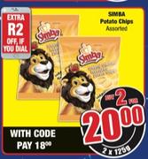 Simba Potato Chips Assorted-2 x 125g