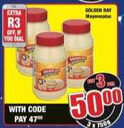 Golden Ray Mayonnaise-3 x 750g